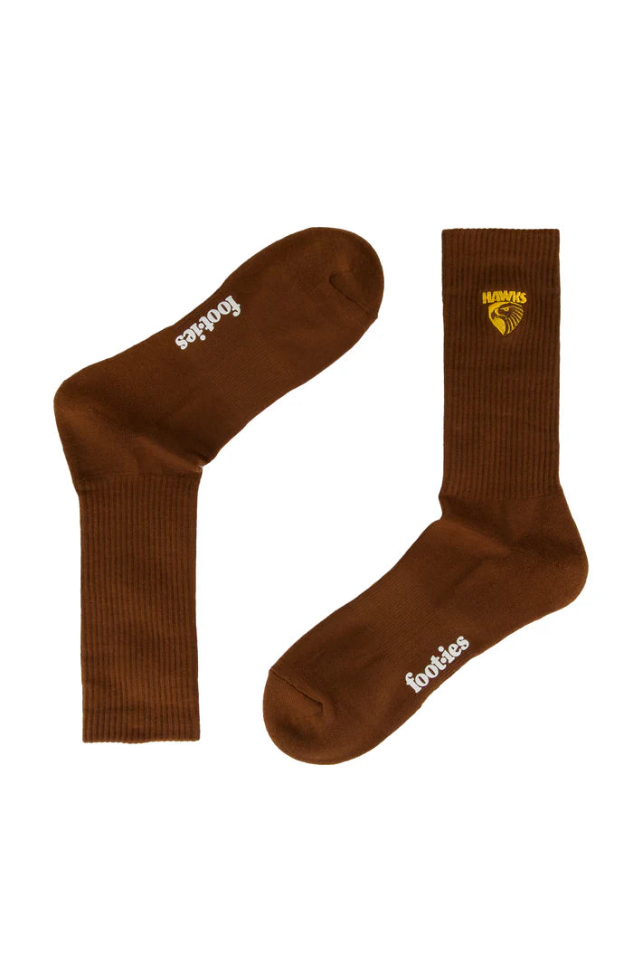 Foot-ies Hawthorn Hawks Sneaker Socks 2pk