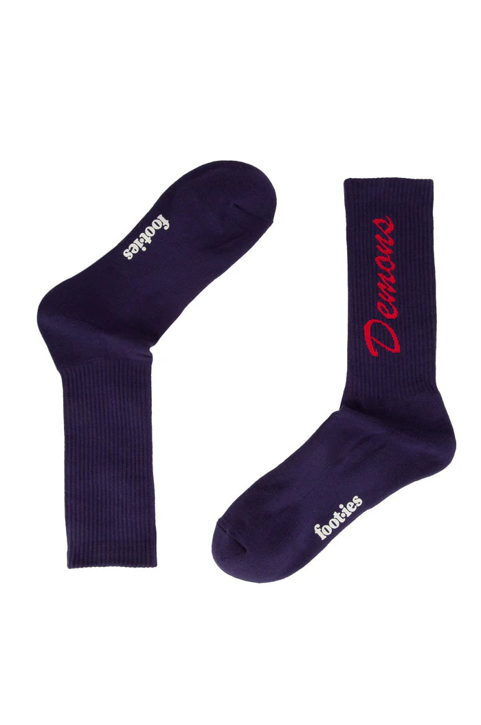 Foot-ies Melbourne Demons Sneaker Socks 2pk