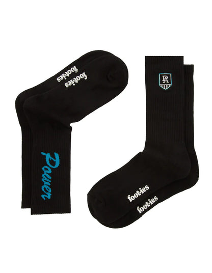 Foot-ies Port Adelaide Sneaker Sock 2pk