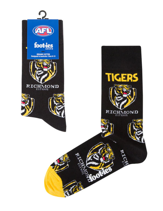 Foot-ies Richmond Tigers Mascot Organic Socks