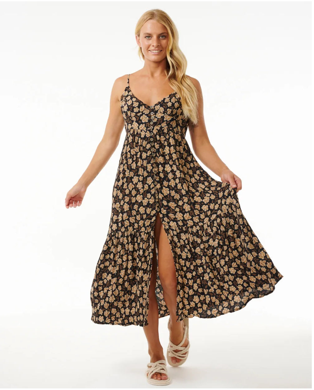 Rip Curl Soleil Button Through Maxi Dress