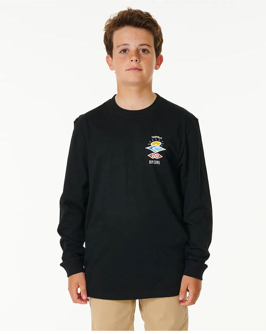 Rip Curl Search Icon LS Boys Tee