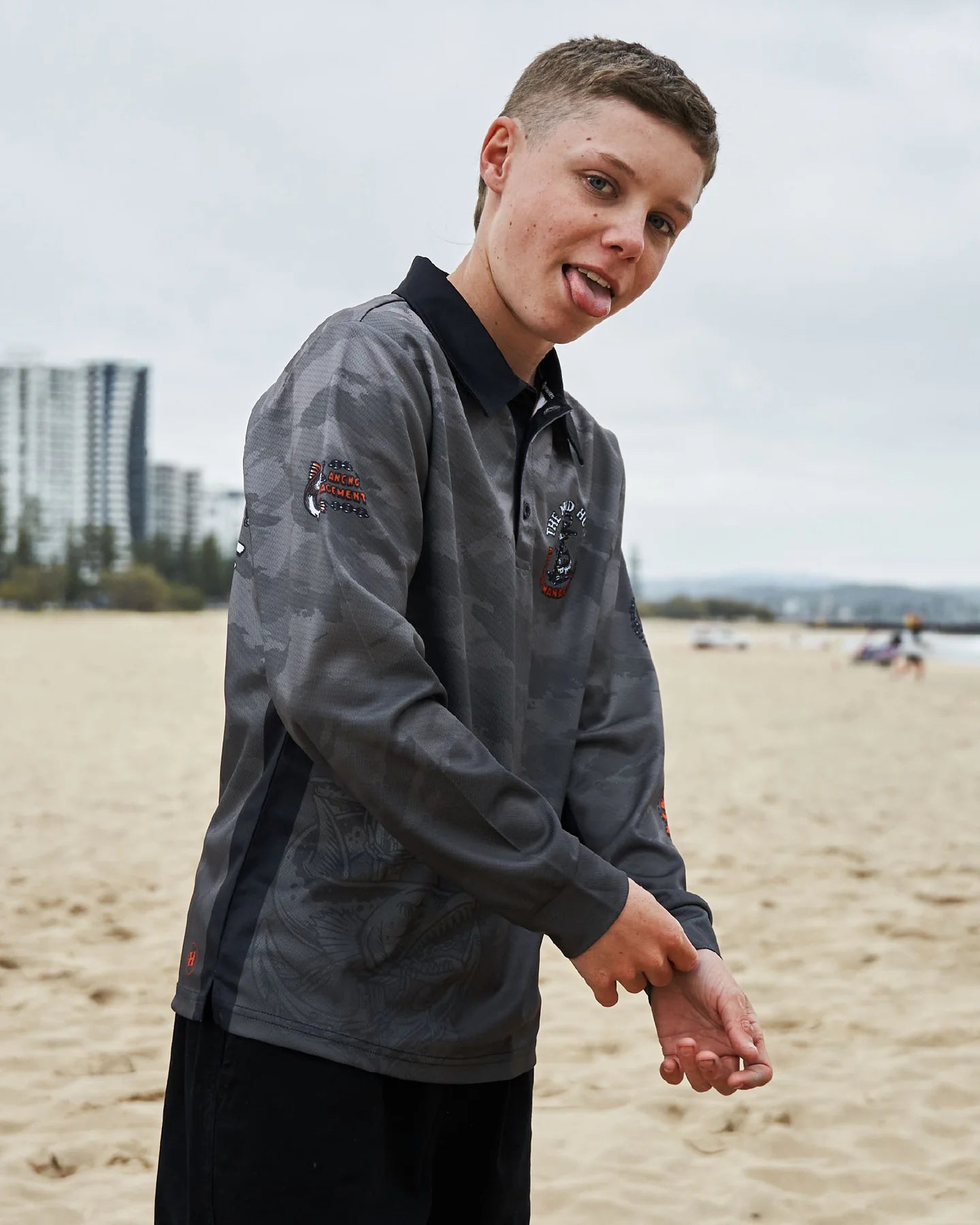 The Mad Hueys Anchor Management Youth UPF Fishing Jersey
