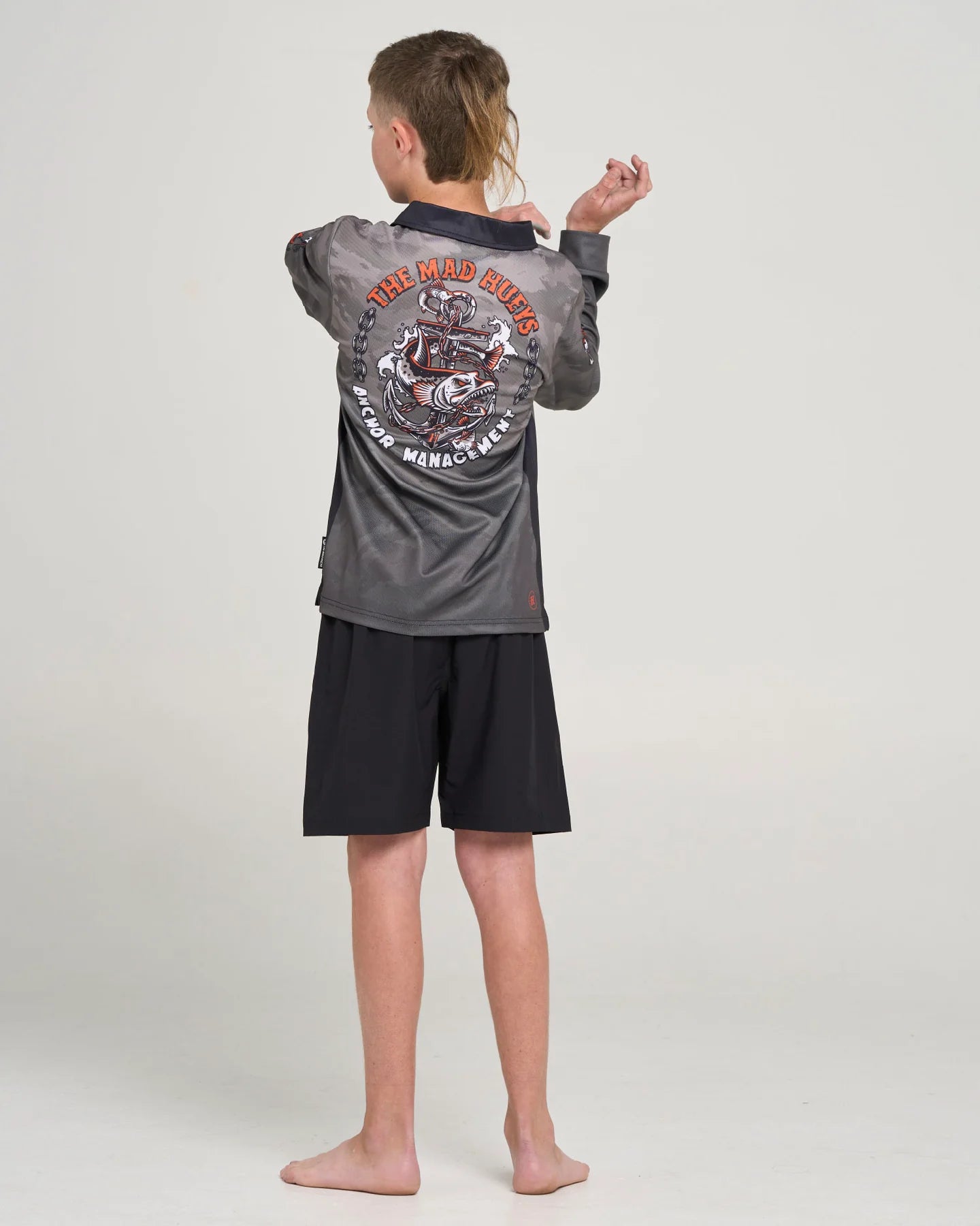 The Mad Hueys Anchor Management Youth UPF Fishing Jersey