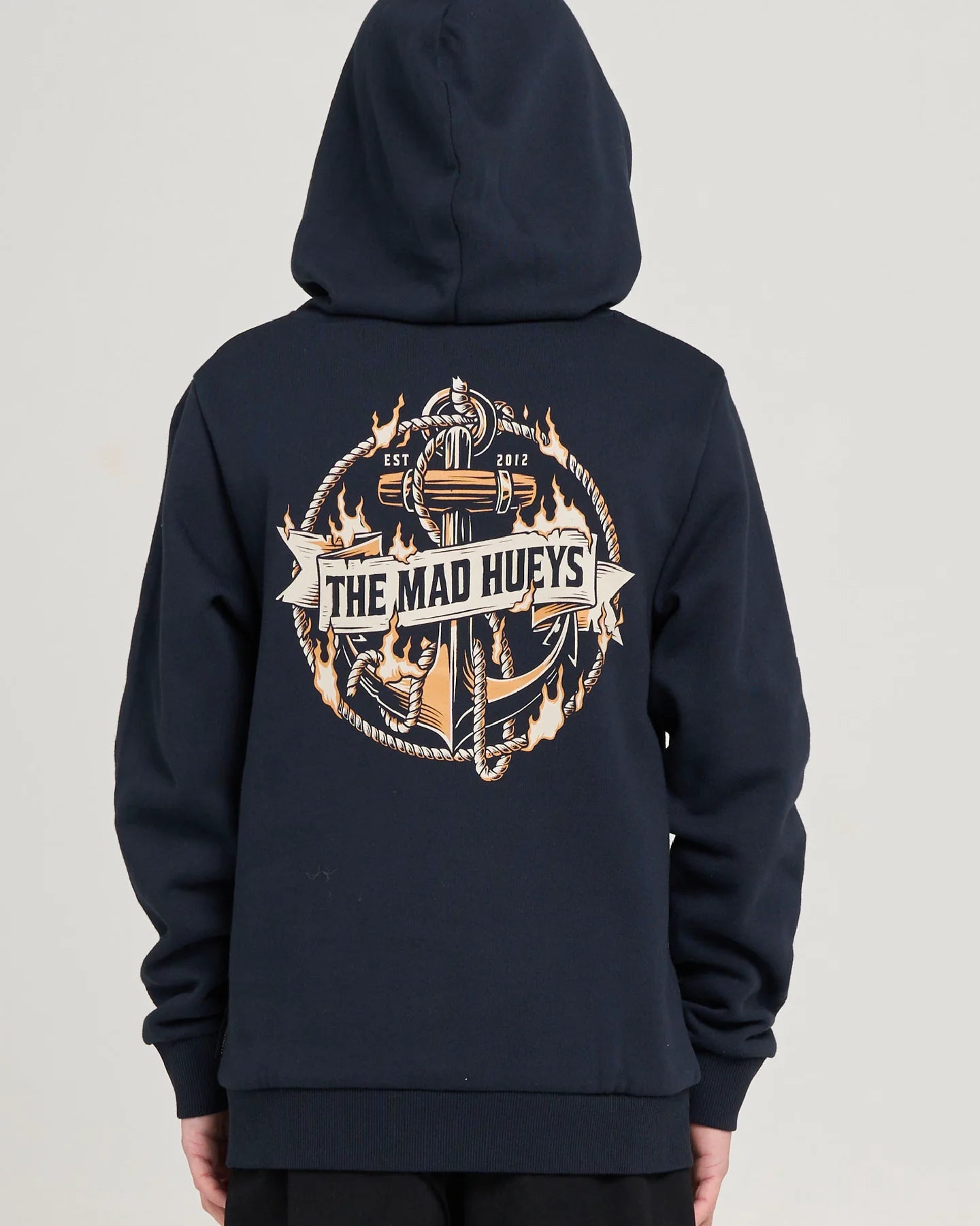 The Mad Hueys Flame Anchor Youth Hooded Pullover