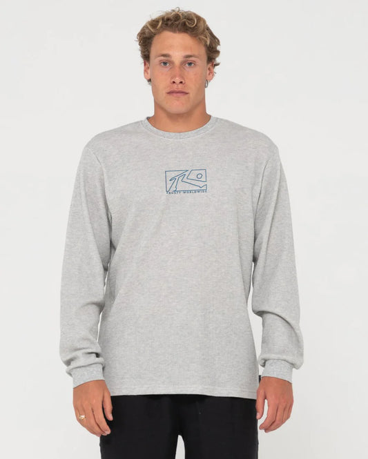 Rusty Boxed Out Waffle Long Sleeve Tee