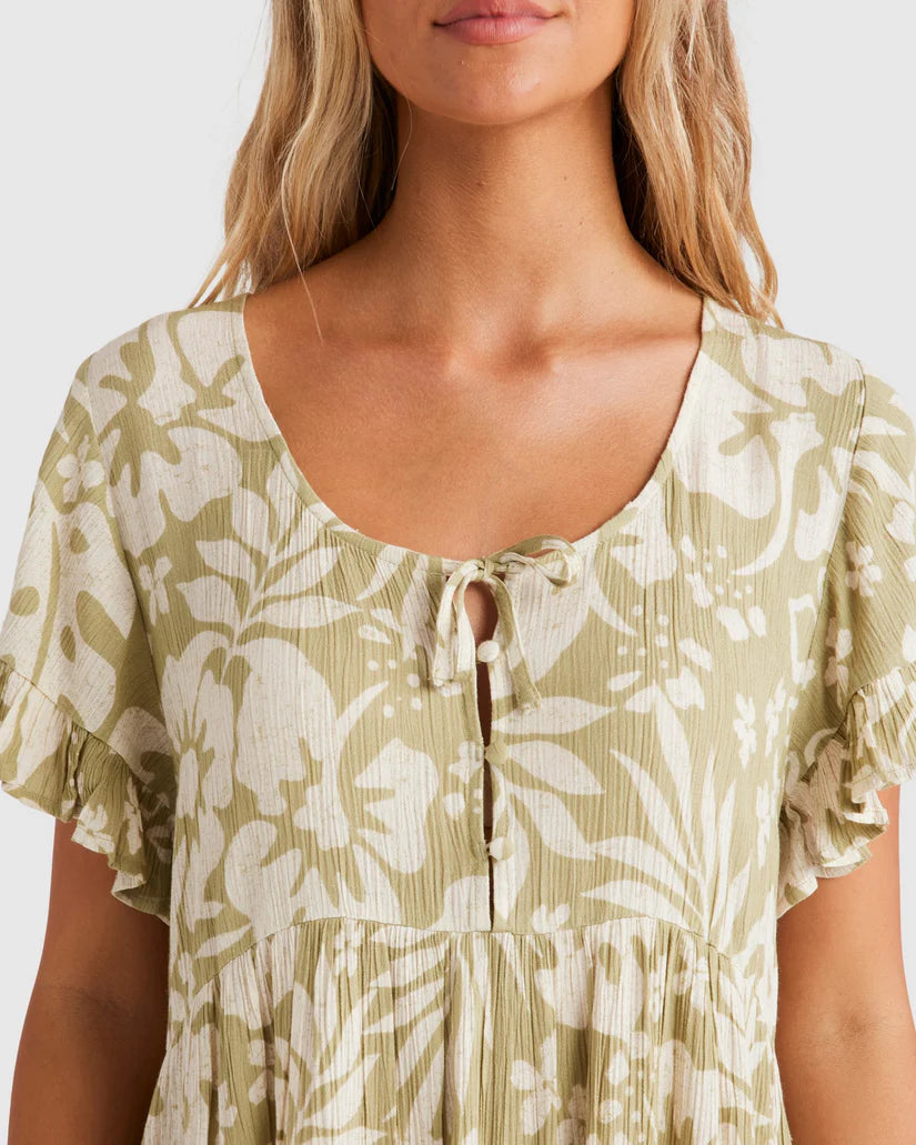 Billabong Off Tropic Tiered Dress