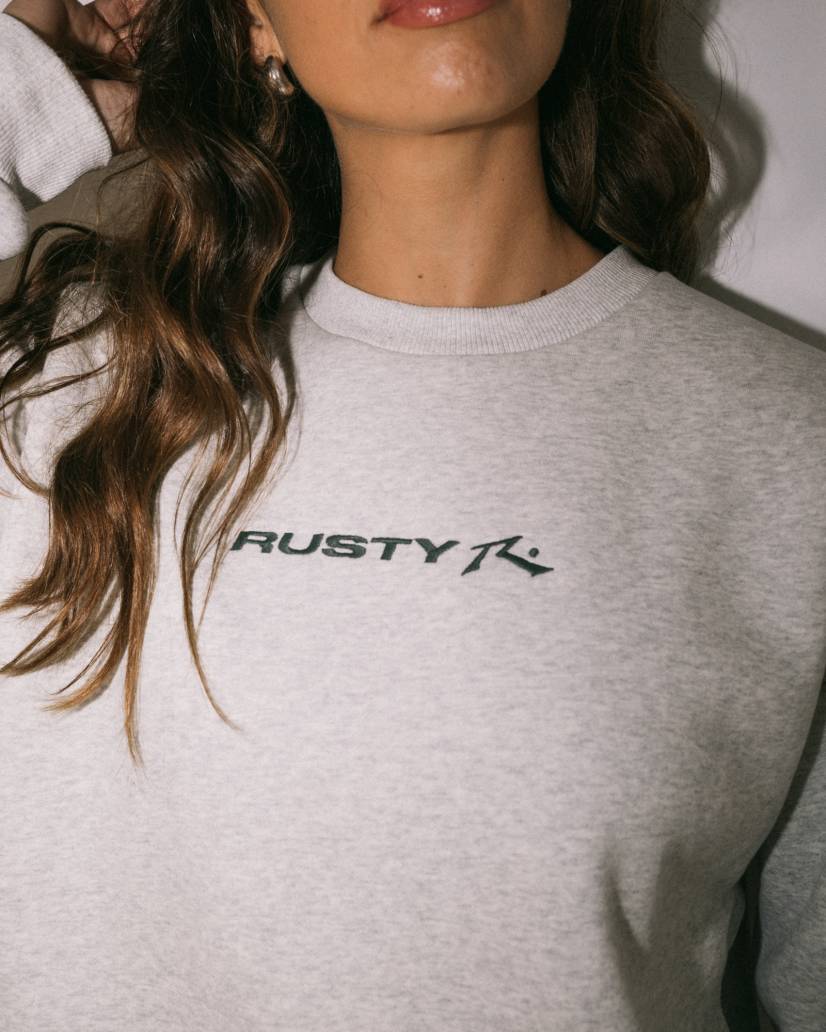 Rusty Essentials Oversized Crew Fleece