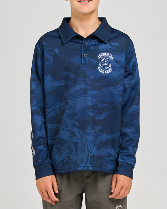 The Mad Hueys Sailor Anchor Youth UPF Fishing Shirt