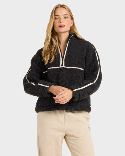 Billabong Getting Warm Sherpa Half Zip Crew