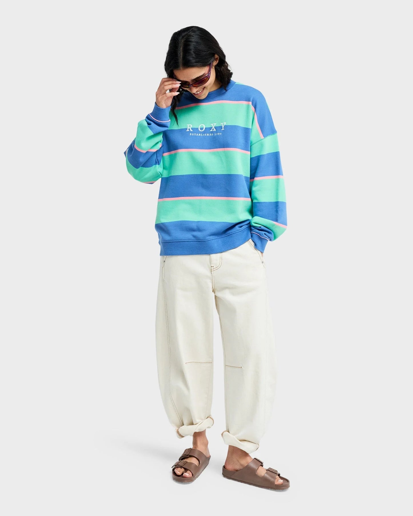Roxy Strictly Stripes Oversized Crew