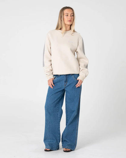 Rusty Two Timer Panelled Crew Fleece