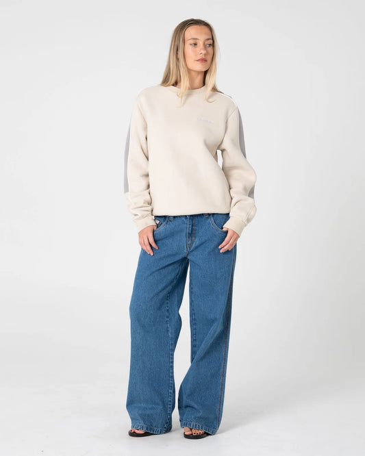 Rusty Two Timer Panelled Crew Fleece