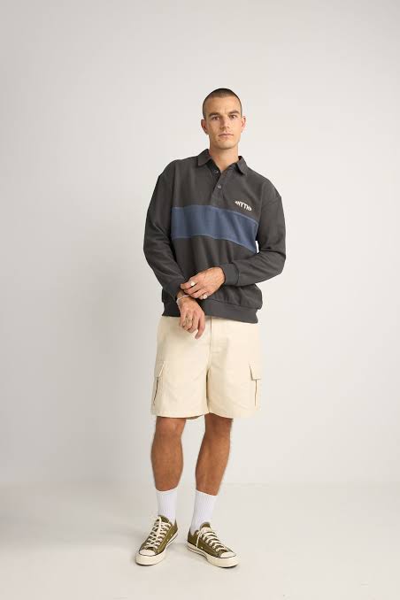Rhythm Terry Vintage Long Sleeve Rugby Shirt