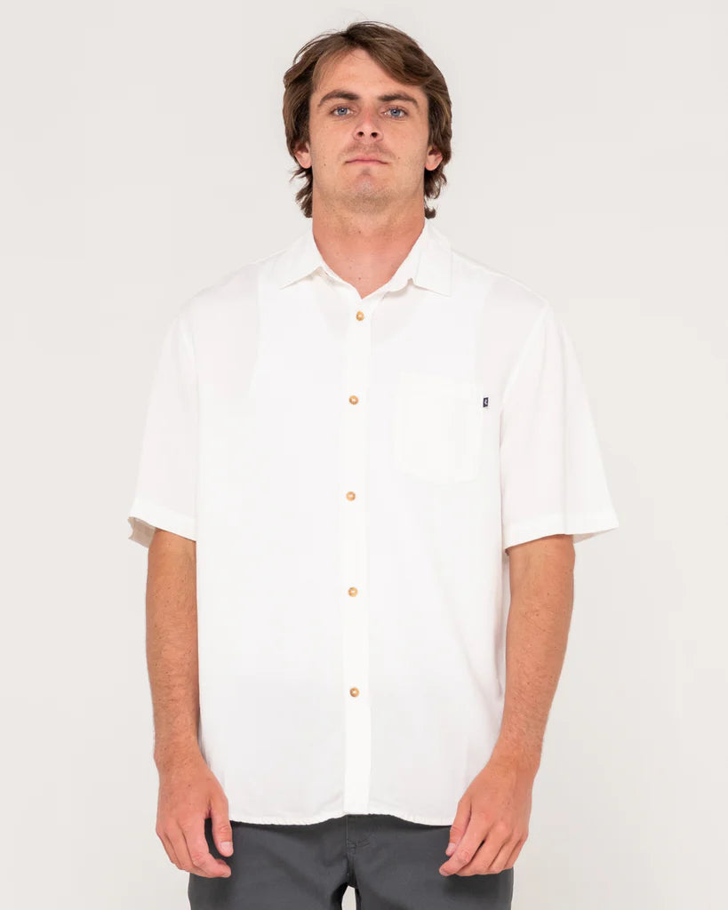 Rusty Overtone Short Sleeve Linen Shirt