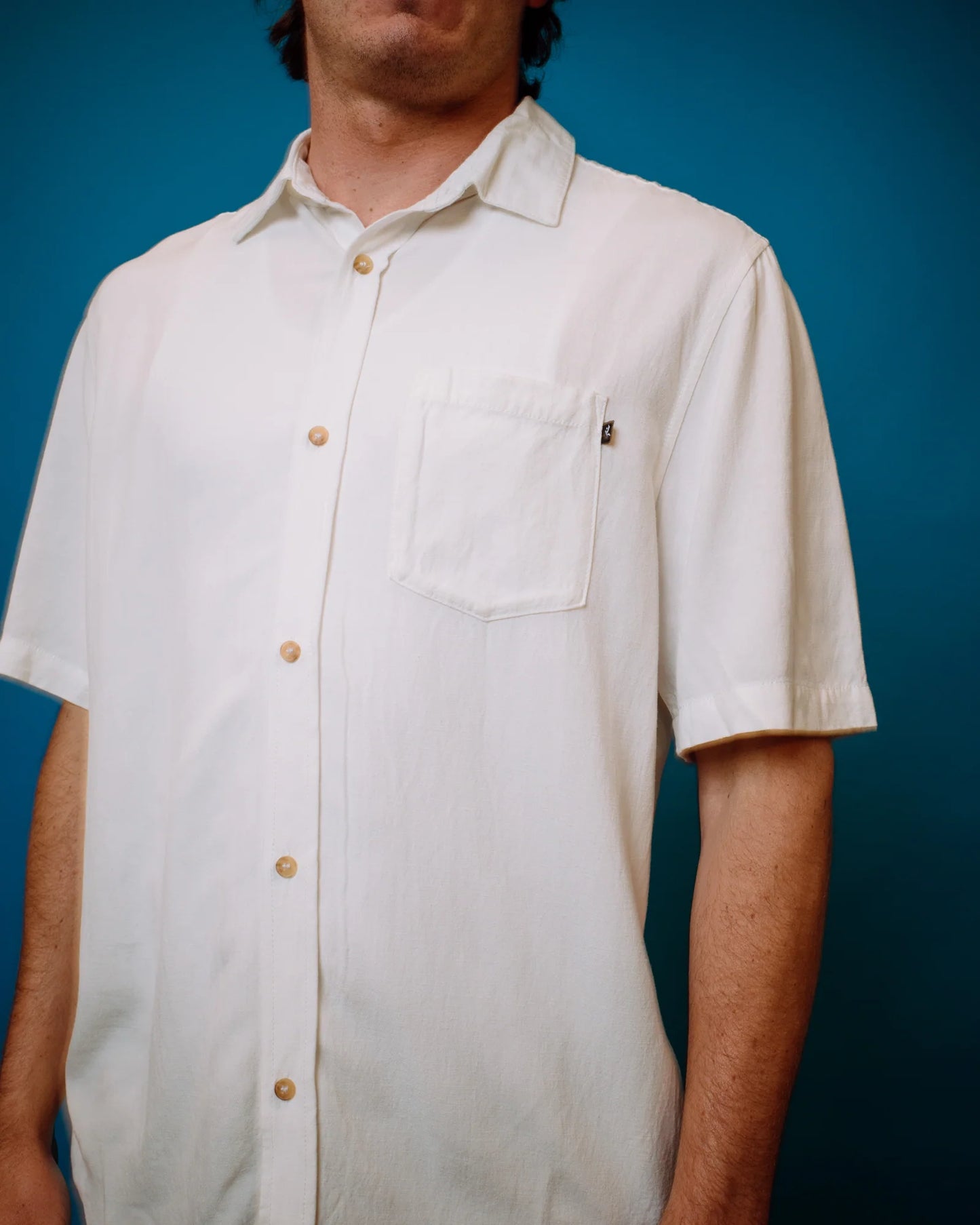 Rusty Overtone Short Sleeve Linen Shirt