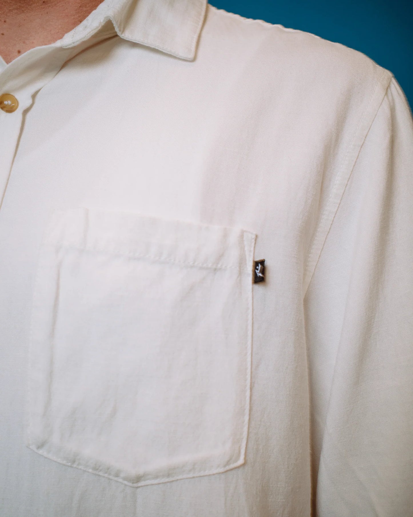 Rusty Overtone Short Sleeve Linen Shirt