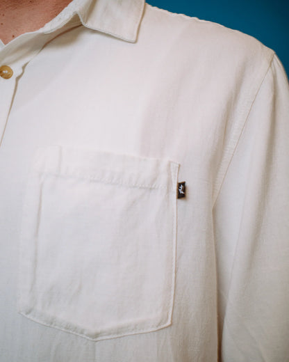 Rusty Overtone Short Sleeve Linen Shirt