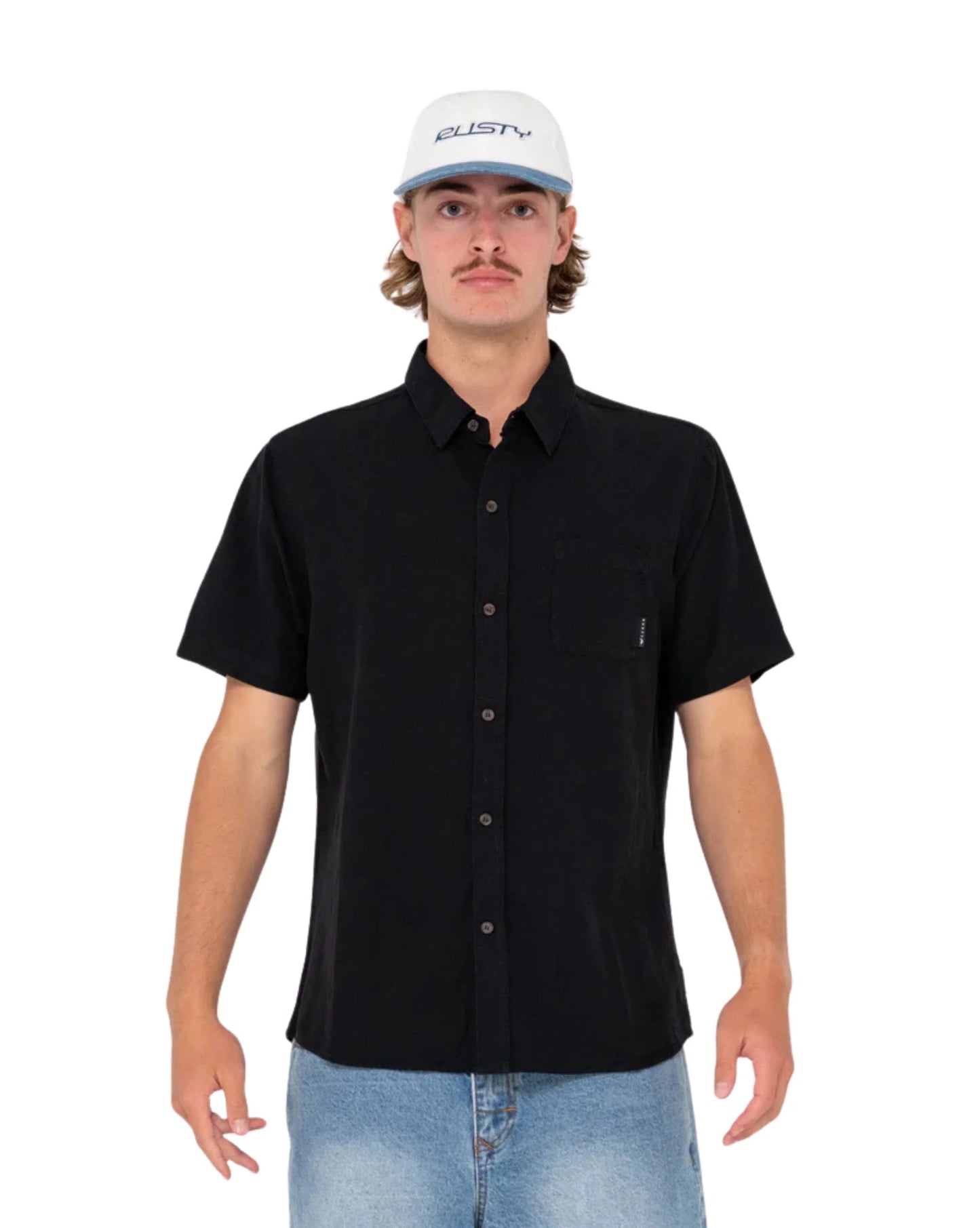 Rusty Overtone Short Sleeve Linen Shirt