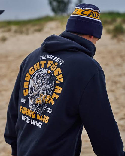 Mad Hueys Tropic Caught Fk All Fishing Hooded Pullover