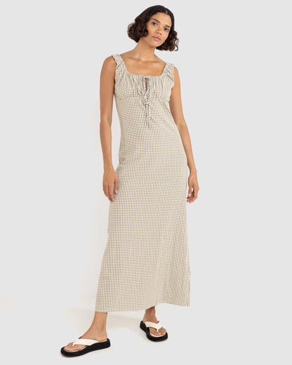 Rhythm Lola Check Maxi Dress