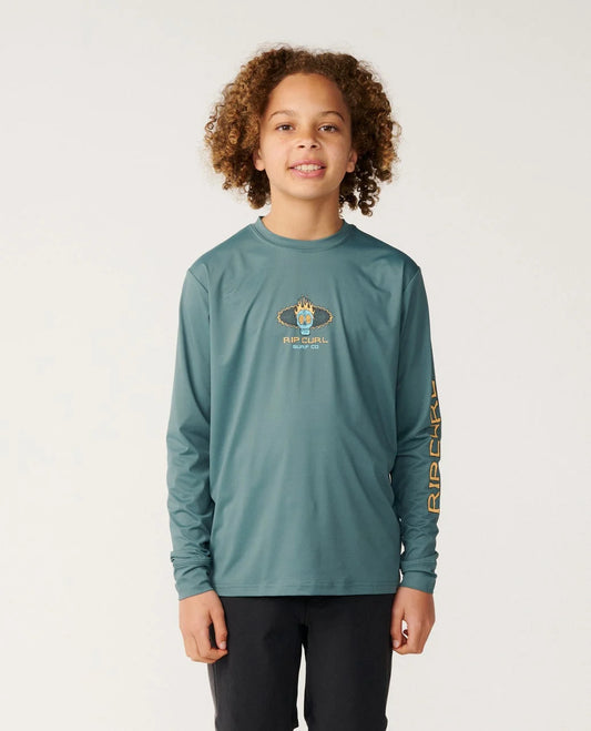 Rip Curl Cosmic Skull UPF LS Boys Rashie