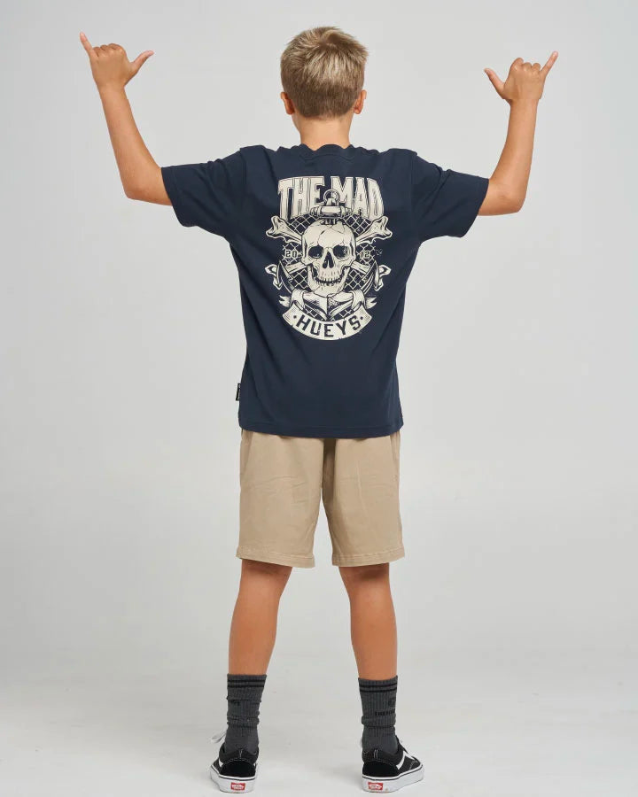 The Mad Hueys Anchor Skull Youth SS Tee