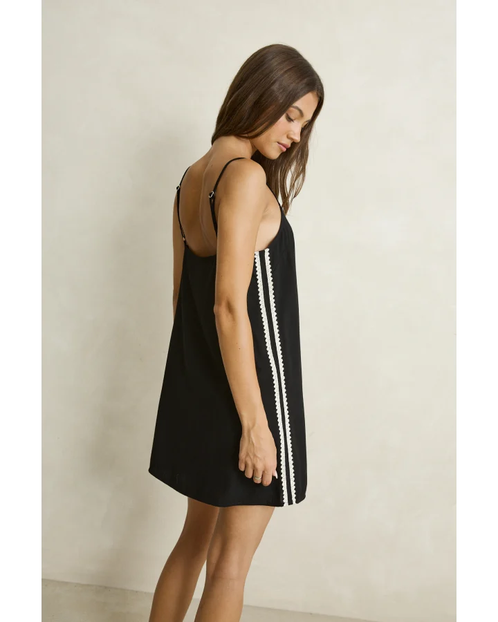 Rhythm Linen Lace Slip Mini Dress
