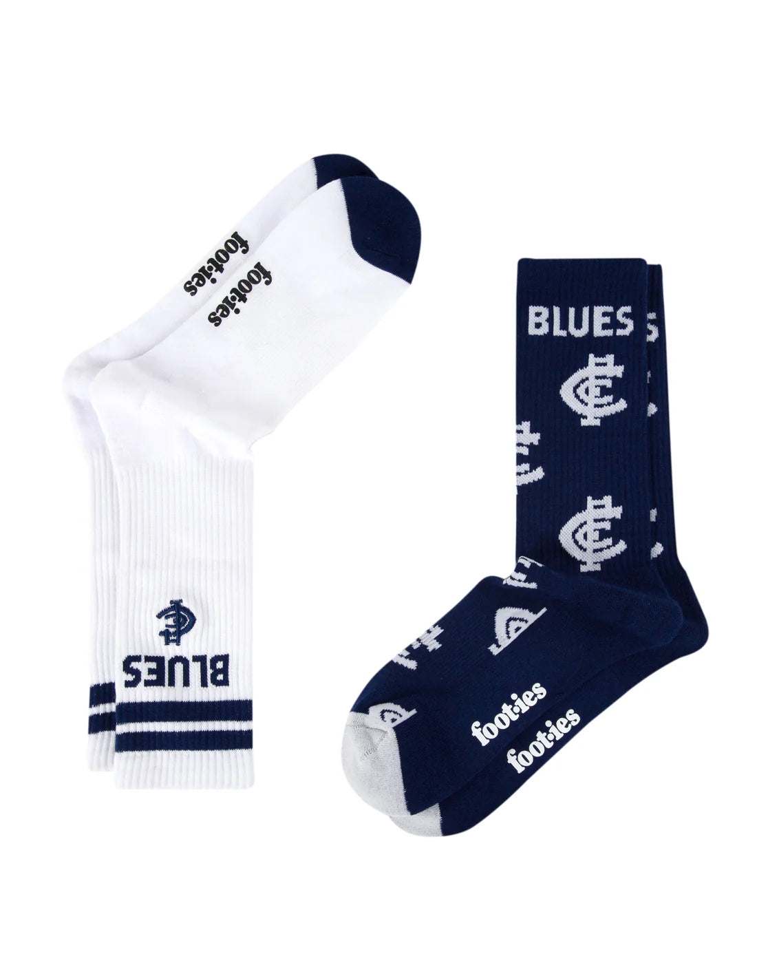 Footies Carlton Blues Mascot Sneaker Socks 2pk