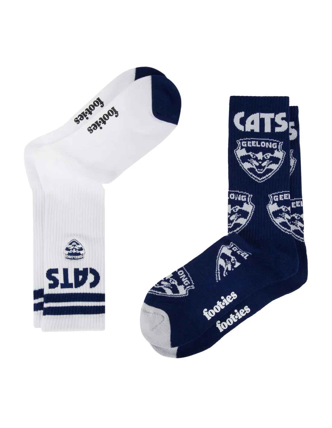 Footies Geelong Cats Mascot Sneaker Socks 2pk