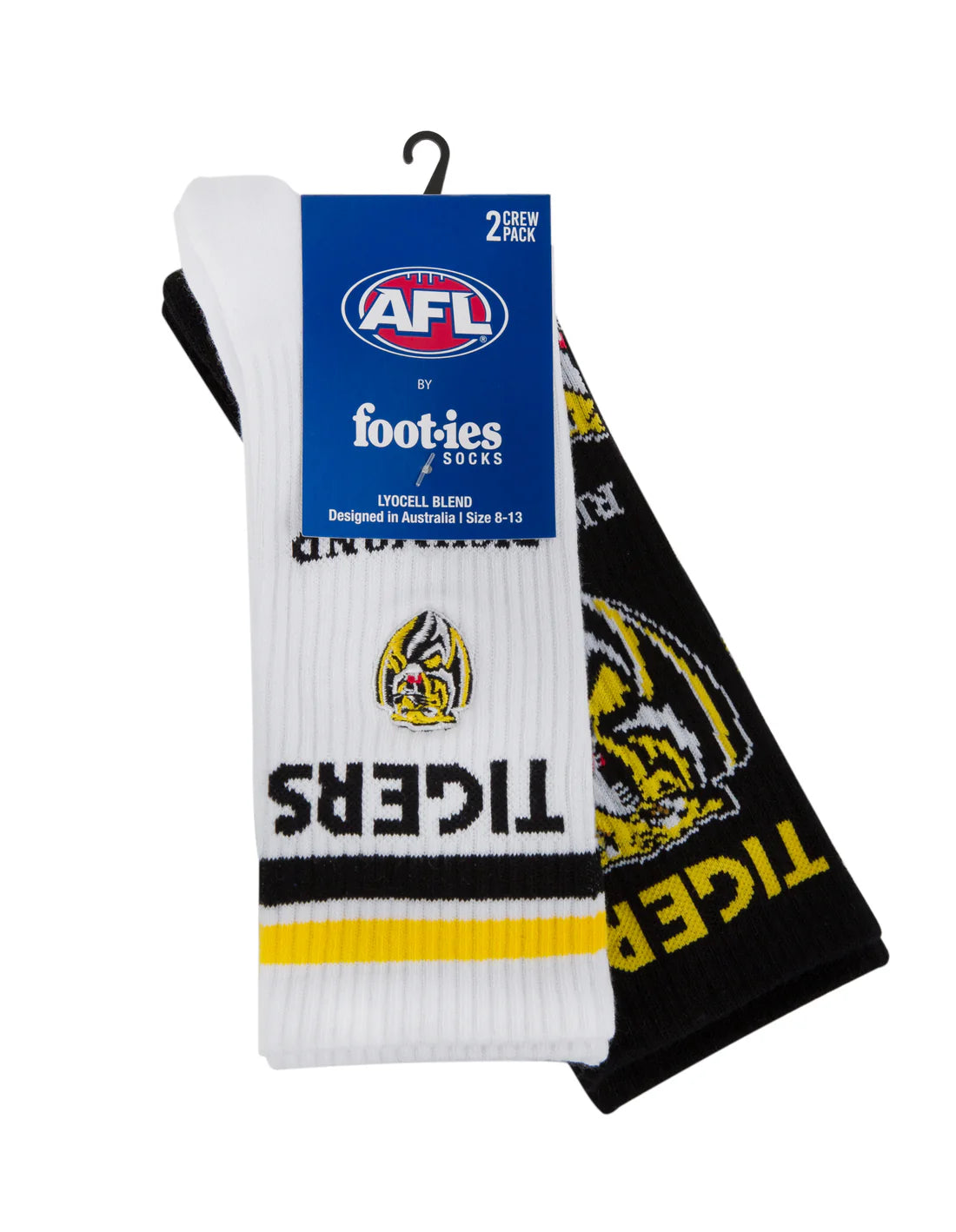 Footies Richmond Tigers Mascot Sneaker Socks 2pk