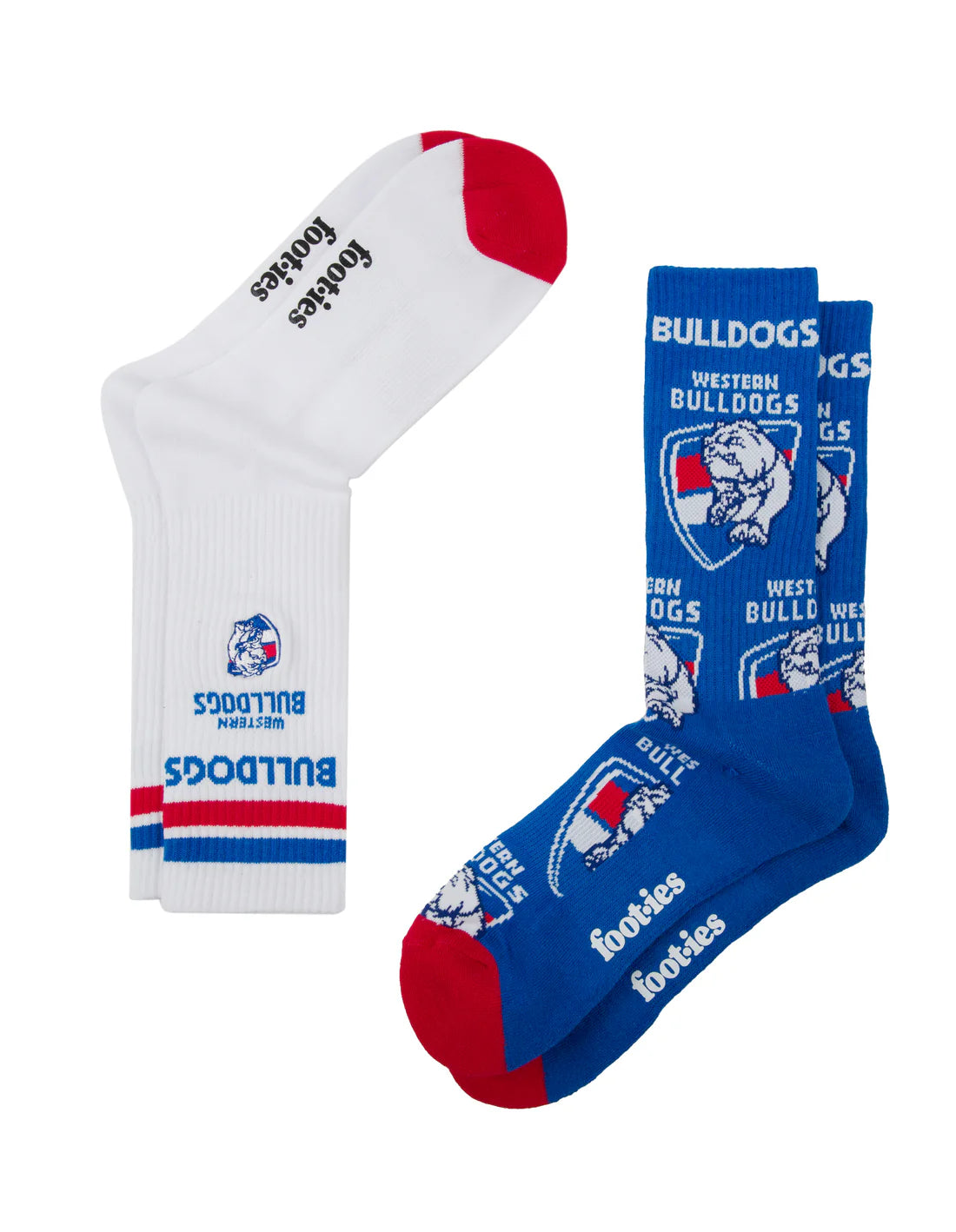 Footies Western Bulldogs Mascot Sneaker Socks 2pk