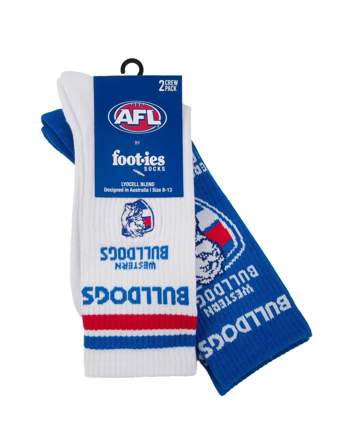 Footies Western Bulldogs Mascot Sneaker Socks 2pk