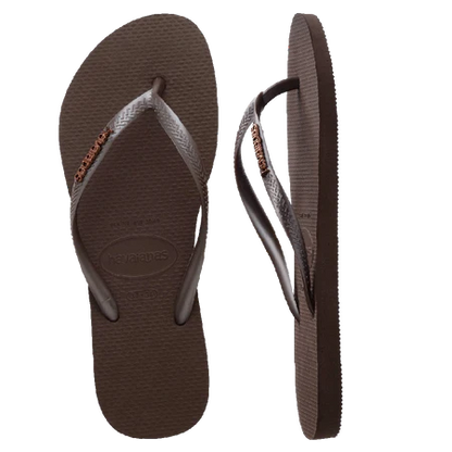 Havaianas Slim Metal Logo Thongs