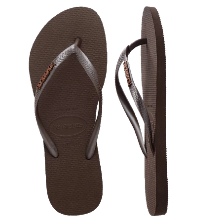 Havaianas Slim Metal Logo Thongs