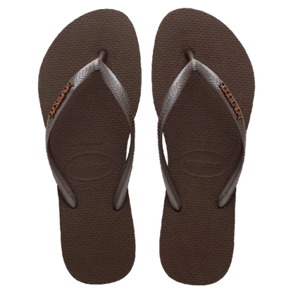 Havaianas Slim Metal Logo Thongs