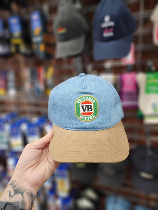 Foot-ie VB Retro Denim And Suede Lazy Cap