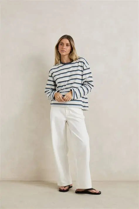 Rhythm Porto Stripe Long Sleeve Tee