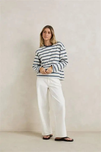 Rhythm Porto Stripe Long Sleeve Tee