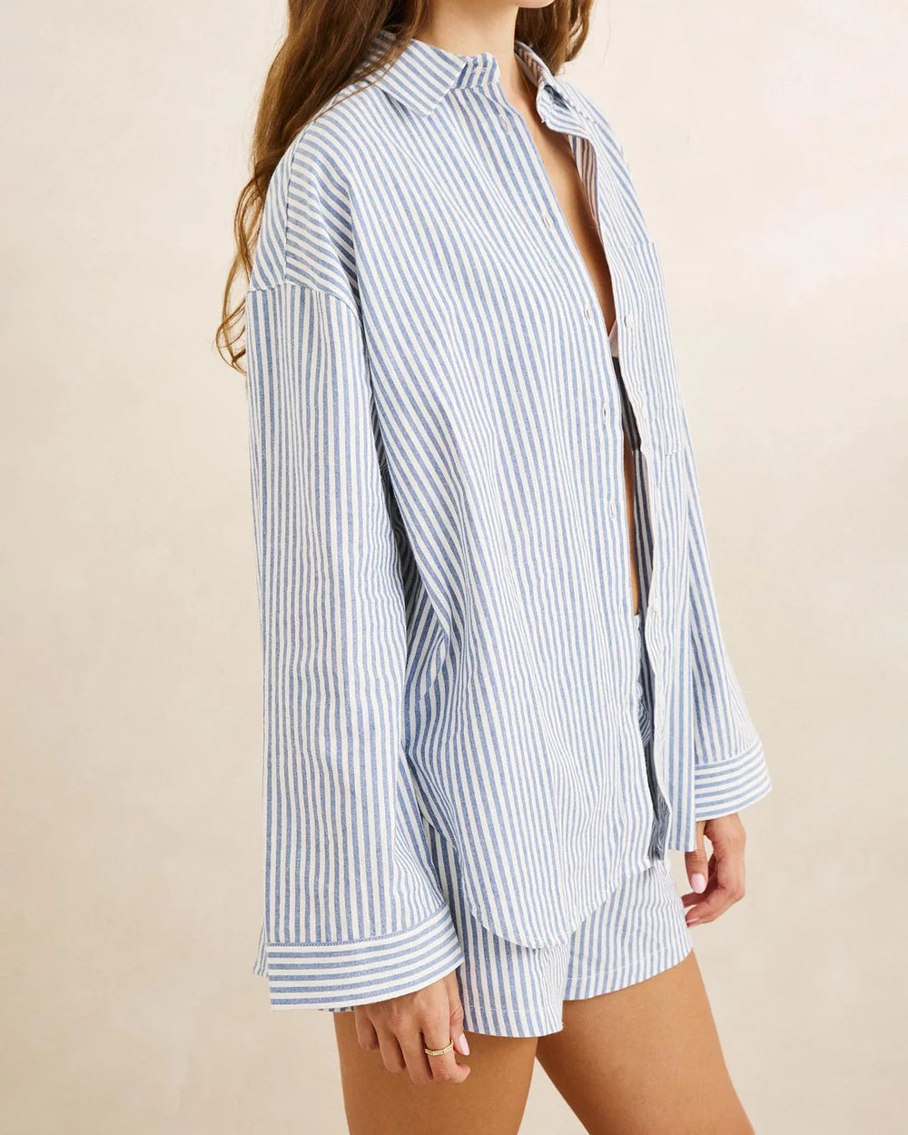 Rhythm Vista Stripe Oversized Shirt
