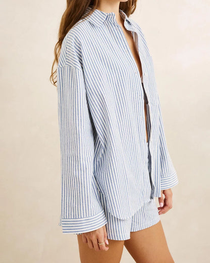 Rhythm Vista Stripe Oversized Shirt