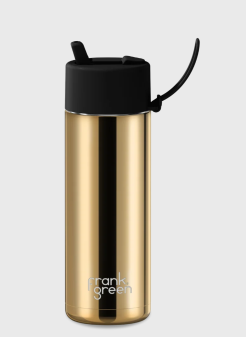 Frank Green 20oz SSC Reusable Bottle Chrome Gold