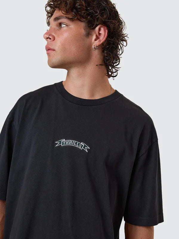 Thrills Pennant Embro Oversized Fit Tee