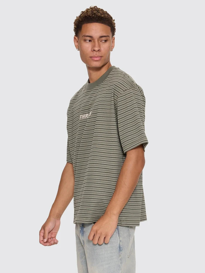Thrills Co Built To Last Stripe Oversize Box Crop Tee