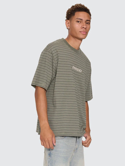 Thrills Co Built To Last Stripe Oversize Box Crop Tee