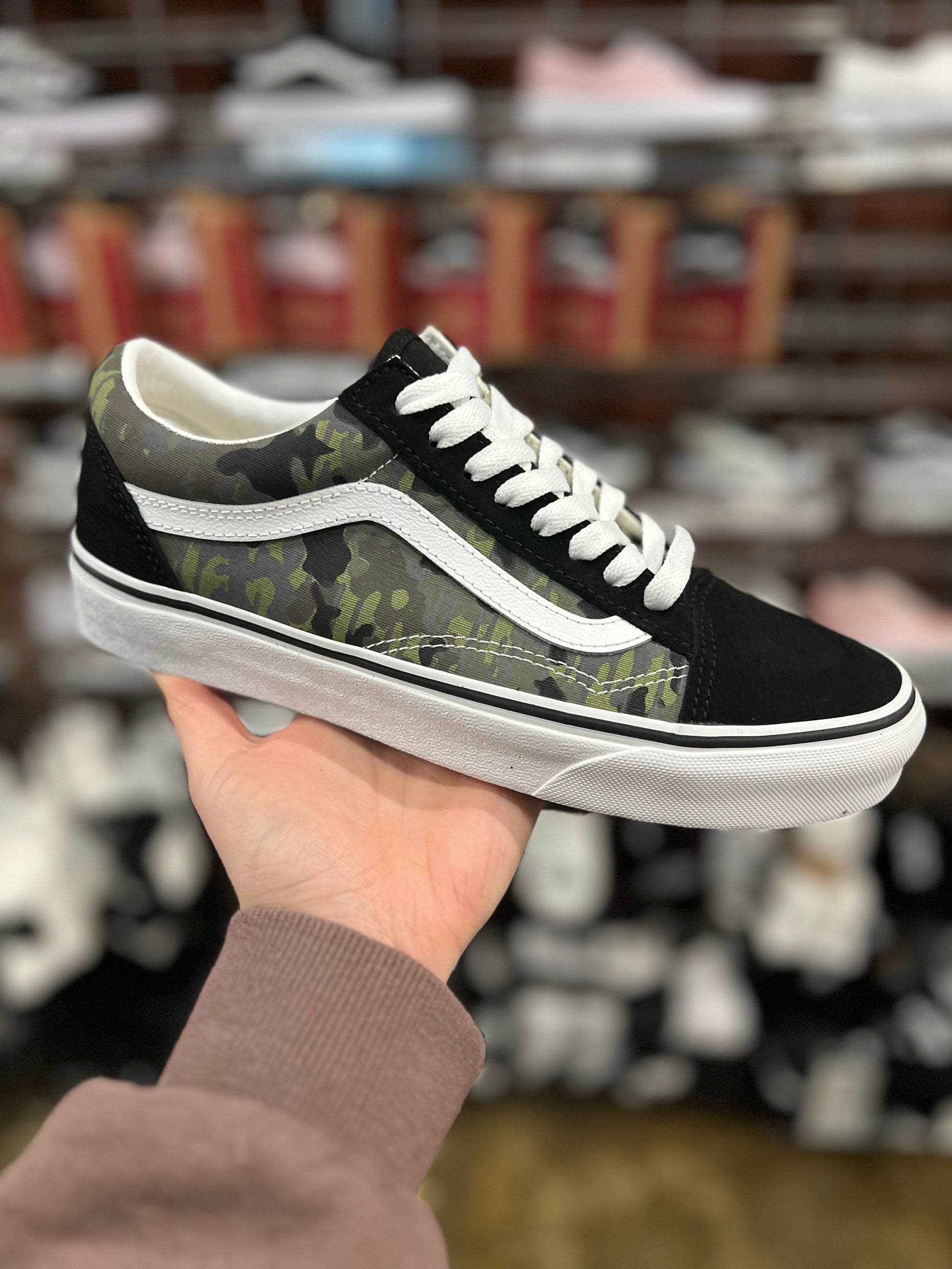 Vans old clearance skool woodland camo