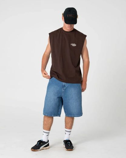 Rusty Flip Daddy Elastic Denim Jort
