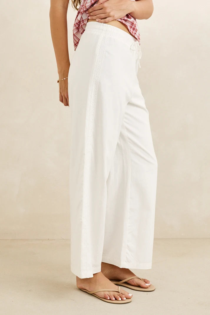 Rhythm Annabelle Lace Trim Beach Pant