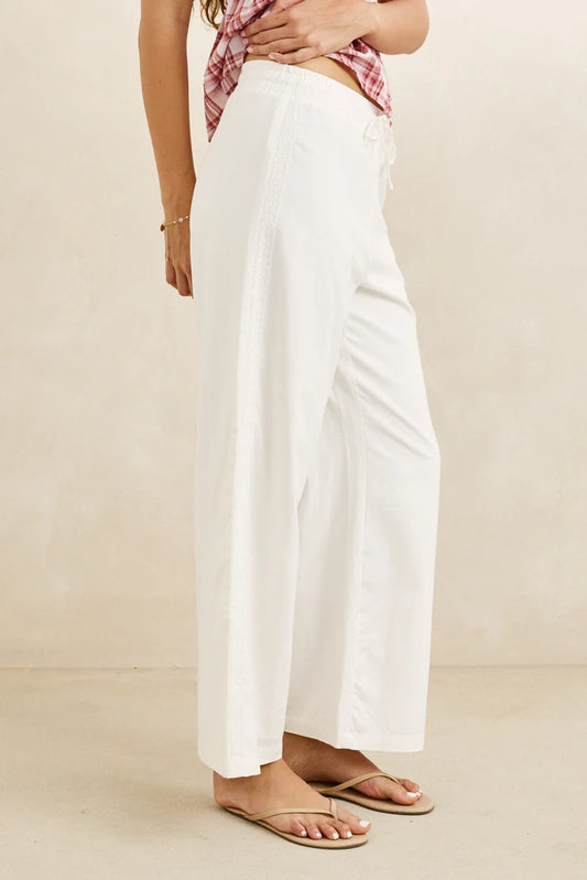 Rhythm Annabelle Lace Trim Beach Pant