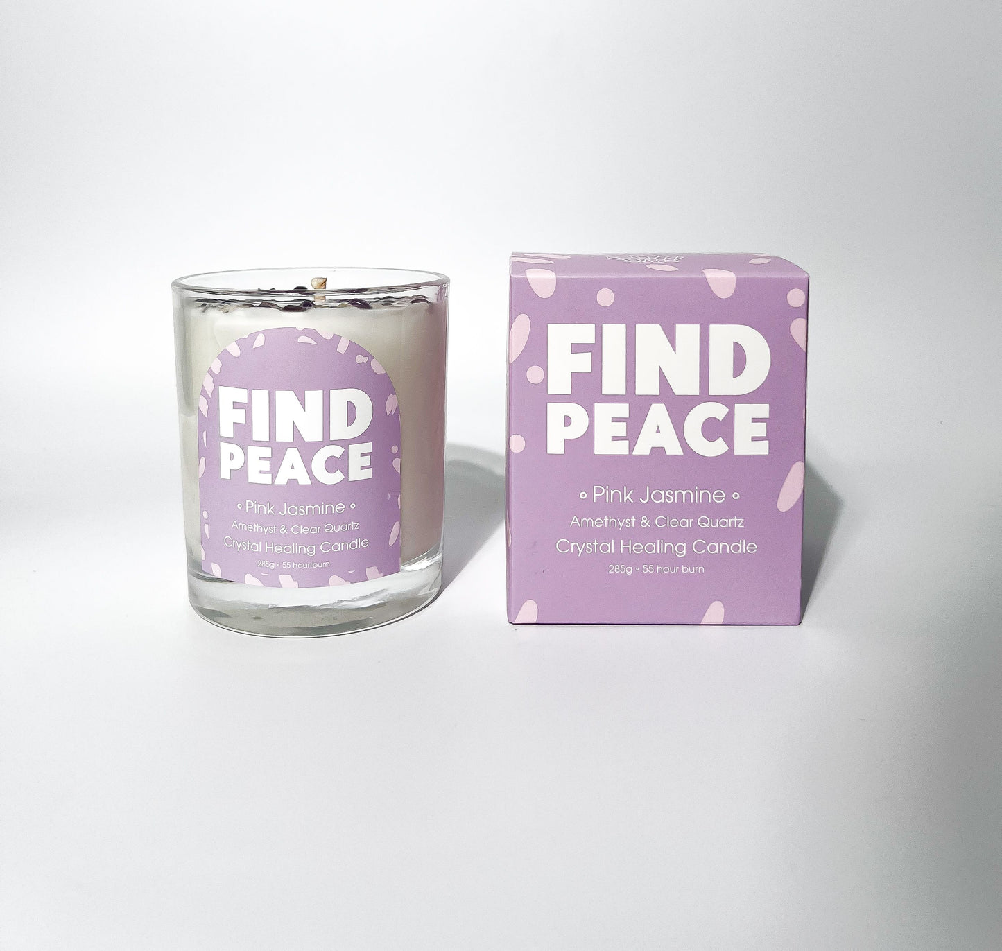 Myles Gray Crystal Clear Find Peace Candle